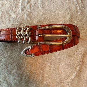 Brighton Leather Belt with Silver Buckle